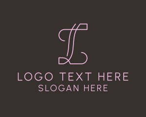 Writer - Script Business Letter L logo design
