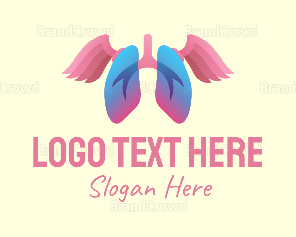 Pink Lung Wings Logo