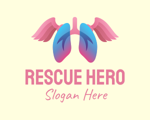 Savior - Pink Lung Wings logo design