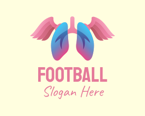 Flying - Pink Lung Wings logo design