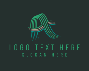 Investor - Modern Professional Wave Letter A logo design