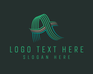 Modern Professional Wave Letter A Logo