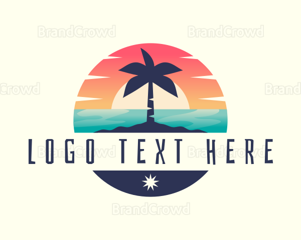 Tropical Ocean Vacation Logo