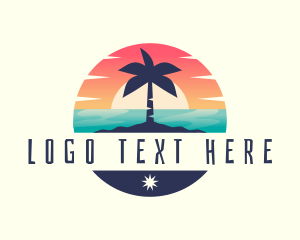 Beach - Tropical Ocean Vacation logo design