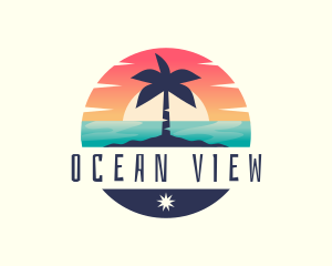 Tropical Ocean Vacation logo design