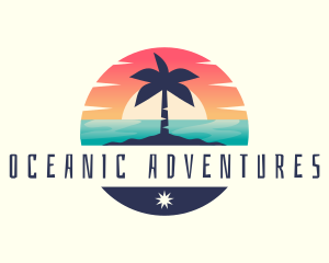 Tropical Ocean Vacation logo design