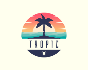 Tropical Ocean Vacation logo design