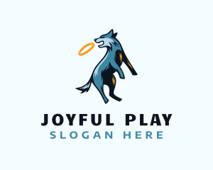 Playing - Dog Hoop Fetch logo design