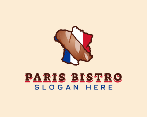 French Baguette Baking  logo design