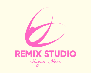 Pink Yoga Fitness Instructor logo design