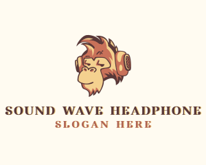 Headphone - Ape Headphone Music Audio logo design