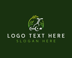 Landscape - Plant Lawn Mower logo design