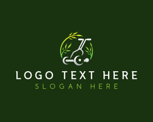 Plant Lawn Mower Logo