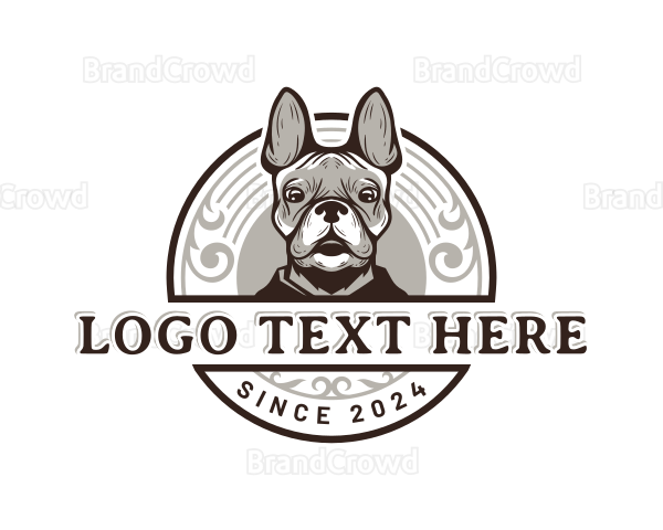 Dog Boston Terrier Logo