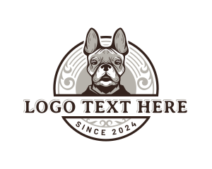 Dog Boston Terrier logo design