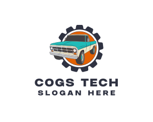 Mechanical Cog Car logo design