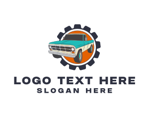 Pickup - Mechanical Cog Car logo design