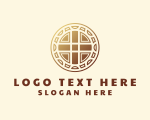 Catholic - Elegant Circle Cross logo design
