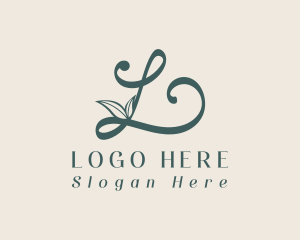 Scent - Aesthetic Botanical Letter L logo design