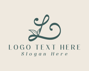 Stationery - Aesthetic Botanical Letter L logo design