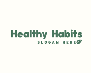 Healthy Eco Leaf logo design