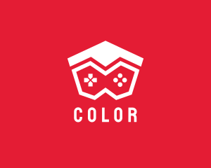 Red And White - Goggles Game Controller logo design