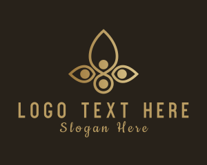 Cosmetic - Gold Wellness Yoga logo design