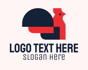 Geometric Rooster Farm Logo