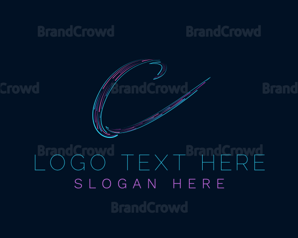 Generic Neon Letter C Logo