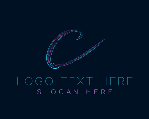 Application - Generic Neon Letter C logo design