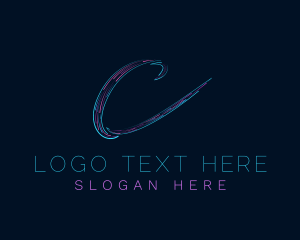 Modern - Generic Neon Letter C logo design