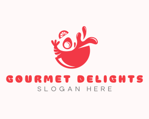 Seafood Gourmet Bowl logo design