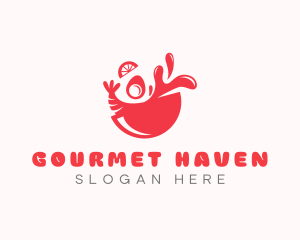 Seafood Gourmet Bowl logo design