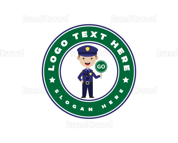 Police Man Officer Logo