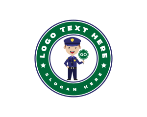 Police Cap - Police Traffic Enforcer logo design