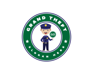 Police Hat - Police Traffic Enforcer logo design