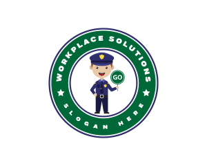 Police Man Officer logo design