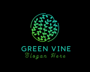 Vine - Gradient Natural Vine logo design