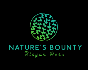 Gradient Natural Vine logo design