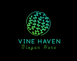 Gradient Natural Vine logo design