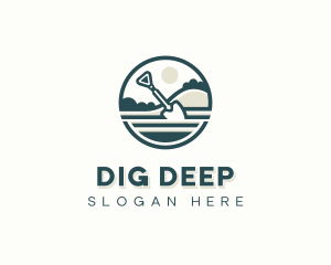 Shovel Yard Digging logo design