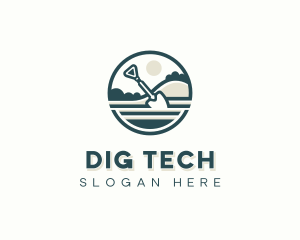 Shovel Yard Digging logo design