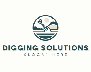 Shovel Yard Digging logo design