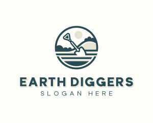 Digging - Shovel Yard Digging logo design