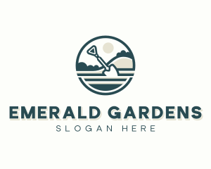 Shovel Yard Digging logo design