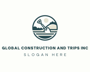 Landscaper - Shovel Yard Digging logo design