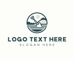 Shovel Yard Digging logo design