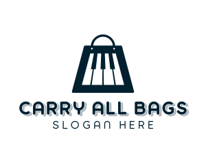 Bag - Piano Music Bag logo design