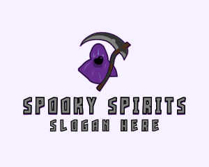 Halloween Grim Reaper  logo design