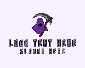 Death - Halloween Grim Reaper logo design